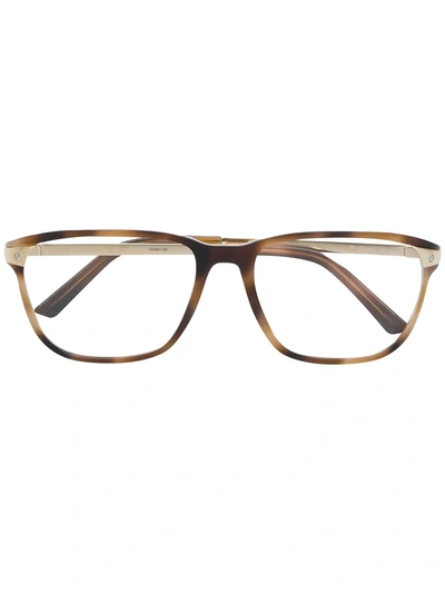Cartier Square Frame Glasses - 棕色 In Brown