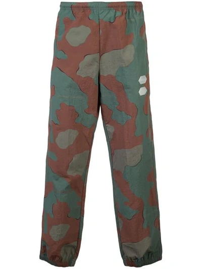 Off-white Camouflage Print Track Trousers In Green