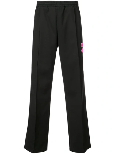 Off-white Pinstriped Eagle Stripe Trousers In Black