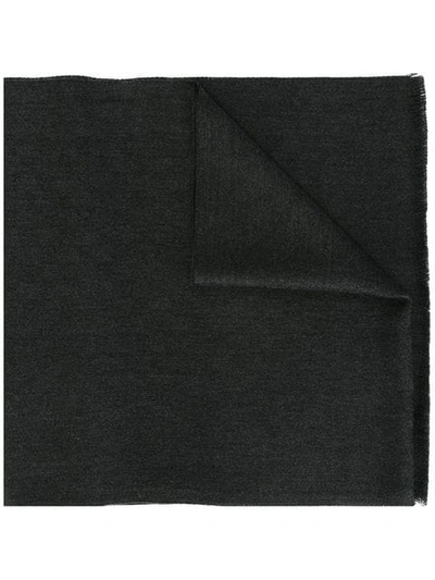 Gucci Logo Cashmere Scarf In Grey