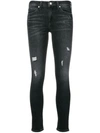 CK JEANS CK JEANS CLASSIC RIPPED SKINNY JEANS - BLACK