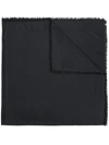 Gucci Black Tonal Gg Supreme Silk Wool Scarf In Black