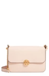 Tory Burch Chelsea Leather Crossbody Bag - Pink In Pale Apricot