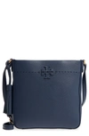 TORY BURCH MCGRAW LEATHER CROSSBODY TOTE - BLUE,46423