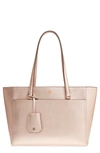 TORY BURCH SMALL ROBINSON LEATHER TOTE - PINK,51019