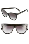 Marc Jacobs 56mm Cat Eye Sunglasses In Black
