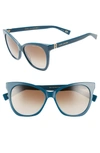 Marc Jacobs 56mm Cat Eye Sunglasses In Blue