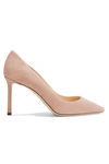 JIMMY CHOO ROMY 85 SUEDE PUMPS