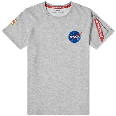 Alpha Industries Nasa Heavy Tee In Grey