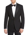 Polo Ralph Lauren Men's Gregory Wool Barathea Peak Tuxedo In Black