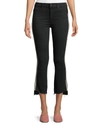Mother Insider Crop Step Fray Flared Jeans In Guilty Racer