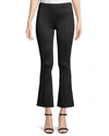 Helmut Lang Cropped Stretch-jersey Flared Pants In Black