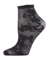 Natori Scarlet Lace Sheer Shortie Socks In Black