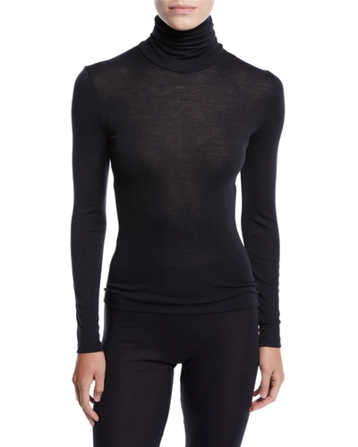 HANRO WOOLEN SILK TURTLENECK TOP,PROD141820020