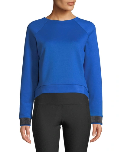 Nylora Zadie Open-back Cropped Pullover Top In Black