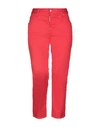 Dsquared2 Cropped Pants & Culottes In Red