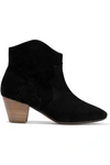 Isabel Marant Dicker Suede Ankle Boots In Black
