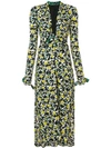 Proenza Schouler Tie-detailed Floral-print Georgette Midi Dress In Multicolor