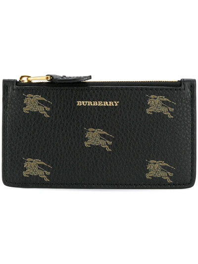 Burberry Equestrian Knight Zipped Wallet - 黑色 In Black