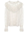 ULLA JOHNSON LUCIEN EMBROIDERED BLOUSE,P00350240