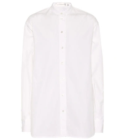 Victoria Beckham Grandad Cotton Shirt In White