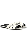 Saint Laurent Tribute Nu Pieds Slide Sandal In White