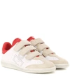 ISABEL MARANT BETH LEATHER AND SUEDE SNEAKERS,P00355027