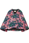 GUCCI Floral brocade cape