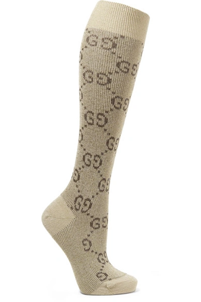 Gucci Metallic Cotton-blend Jacquard Socks