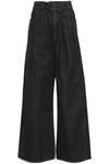 MARC JACOBS MARC JACOBS WOMAN HIGH-RISE WIDE-LEG JEANS BLACK,3074457345619717668