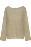 RAOUL RAOUL WOMAN OPEN-KNIT TOP GOLD,3074457345619677043