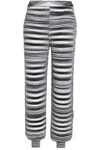 MISSONI WOMAN JACQUARD-KNIT CASHMERE AND SILK-BLEND TRACK trousers BLACK,GB 7668287965609406