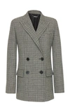GIVENCHY DOUBLE-BREASTED CHECKED WOOL BLAZER,BW307A11DY