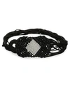 SAINT LAURENT Embellished Woven Belt