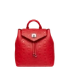 Mcm Essential Monogram Leather Small Backpack - Green In Viva Red