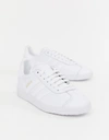 Adidas Originals Gazelle Stitch & Turn Sneaker In White