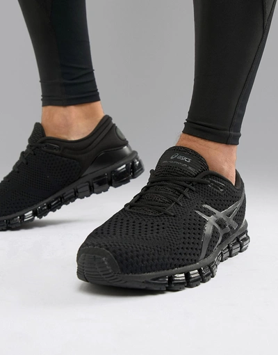Asics Running Gel Quantum 360 Knit Sneakers In Black - Black