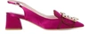 ROGER VIVIER SLING BACK BUCKLE PUMPS,ROGD66NNPIN