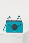 Danse Lente Phoebe Mini Color-block Textured-leather Shoulder Bag In Blue