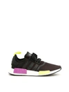 Adidas Originals Nmd_r1 Low-top Sneakers In Core Black Shock Purple (black)