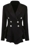 ALESSANDRA RICH CRYSTAL-EMBELLISHED BLAZER,10726587