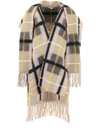 STELLA MCCARTNEY CHECK CAPE WITH FRINGES,10726465