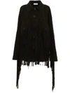 FAITH CONNEXION SUEDE JACKET WITH FRINGES,10719330