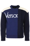 VERSACE Versace Knit And Jersey Top,10736081