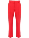 Valentino High-rise Flared Wool-blend Pants In Rosso (red)