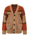 DSQUARED2 OVERSIZED CARDIGAN WITH INTARSIA,10734693