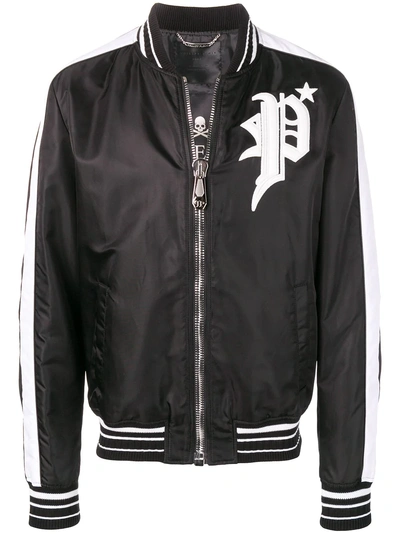 Philipp Plein Chosen One Bomber Jacket In Black