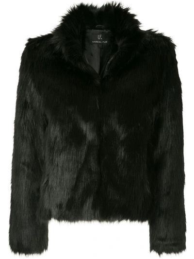 Unreal Fur Unreal Faux Fur Delish Jacket In Black