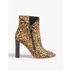 PAIGE KATE LEOPARD PRINT HEELED BOOTS