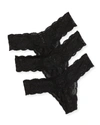 Cosabella Never Say Never Cutie Low Rise Thong 3 Pack In Black